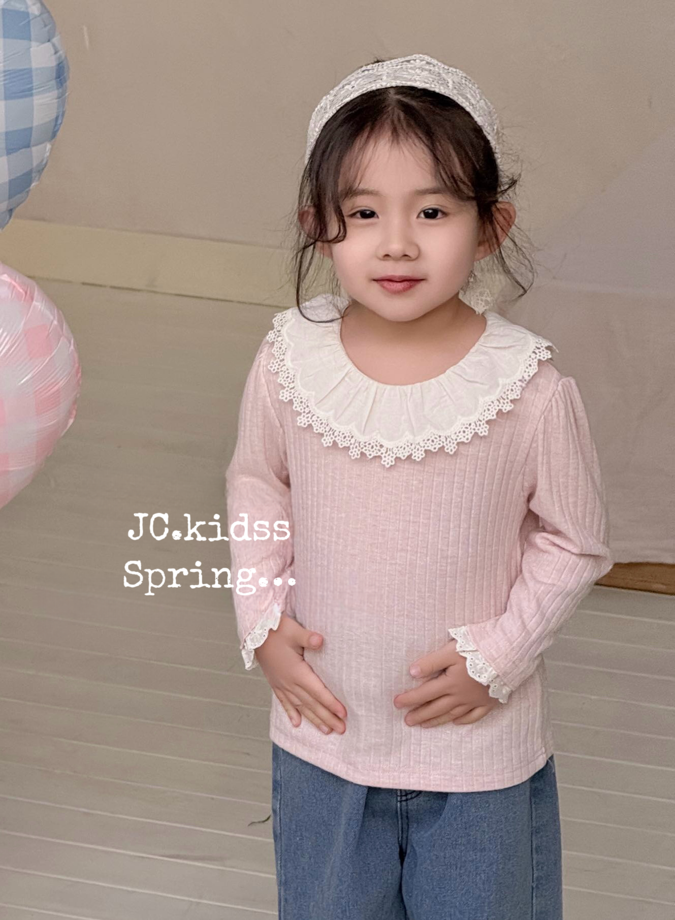 Striped Lace Collar Base Shirt