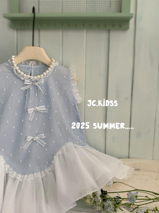 Light Blue Bowknot Dress