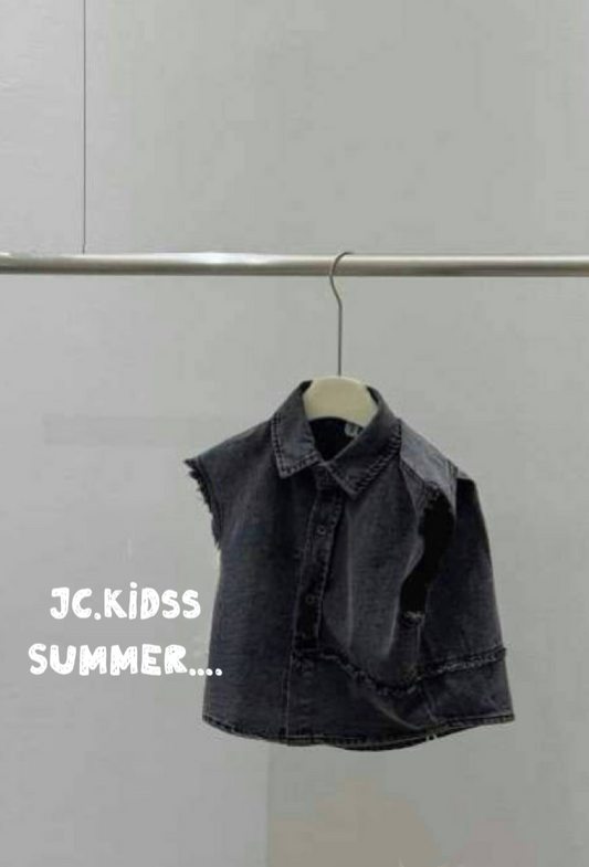 Black Denim Vest